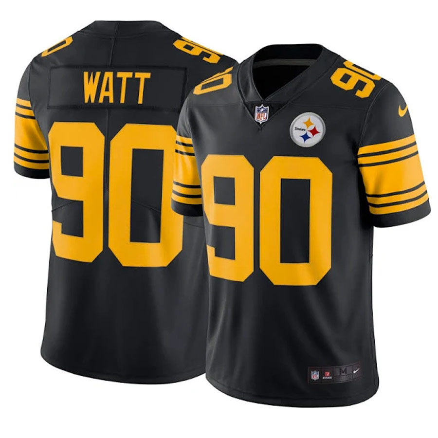 Pittsburgh Steelers TJ Watt Nike Black Color Rush Vapor Limited