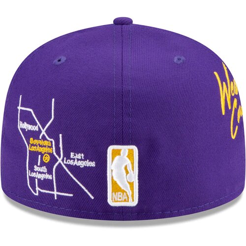 Los Angeles Lakers Purple City Transit Gray UV New Era NBA 59FIFTY Fitted Hat