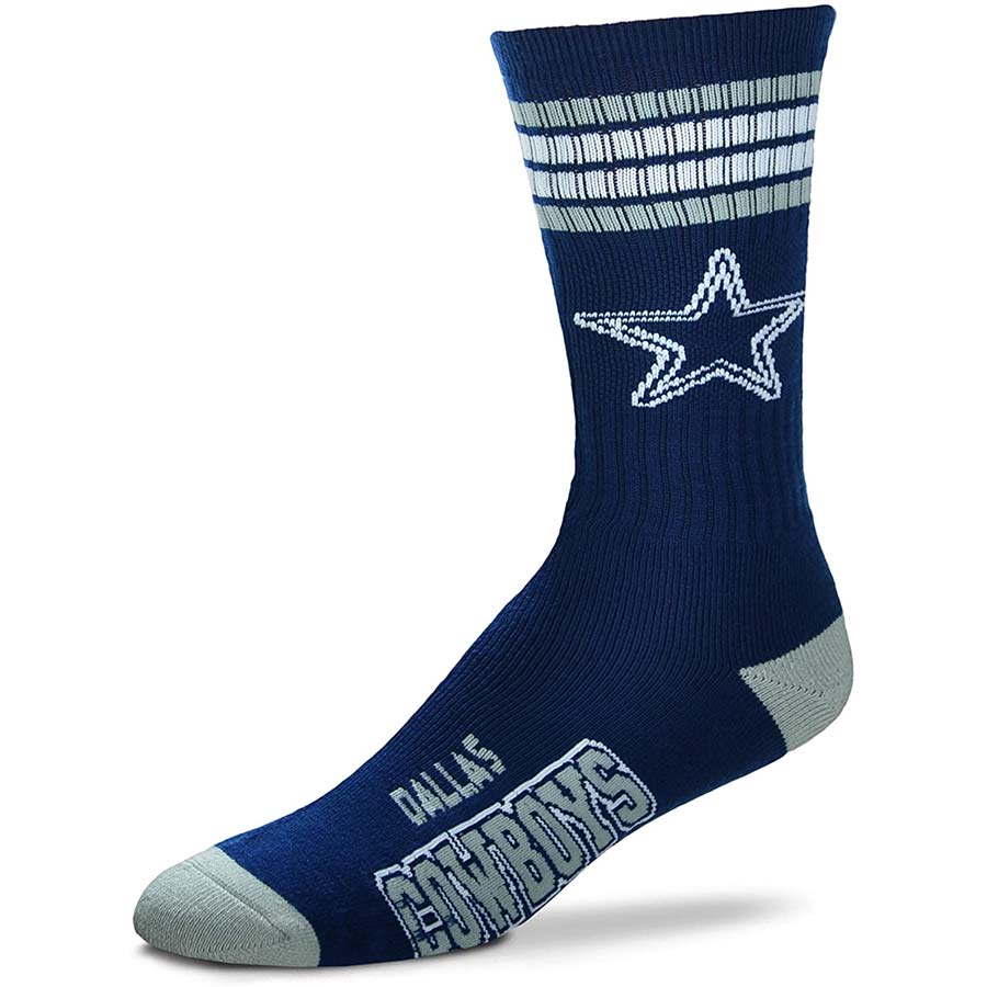 Dallas Cowboys NFL 4 Stripe Deuce Crew Socks