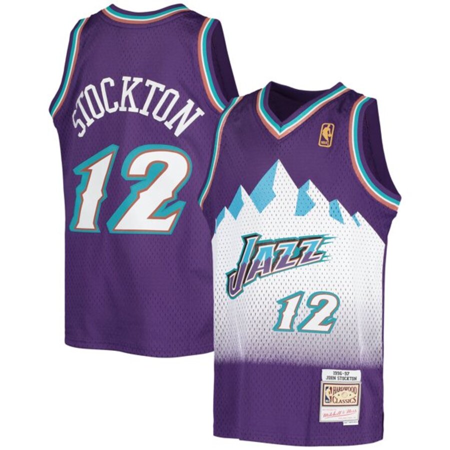 Youth Utah Jazz John Stockton Mitchell & Ness 1996-97 Hardwood