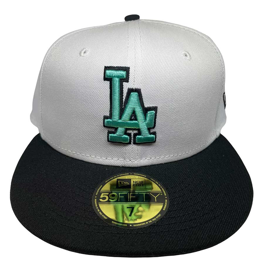Los Angeles Dodgers White Black Two Tone Black UV 59FIFTY
