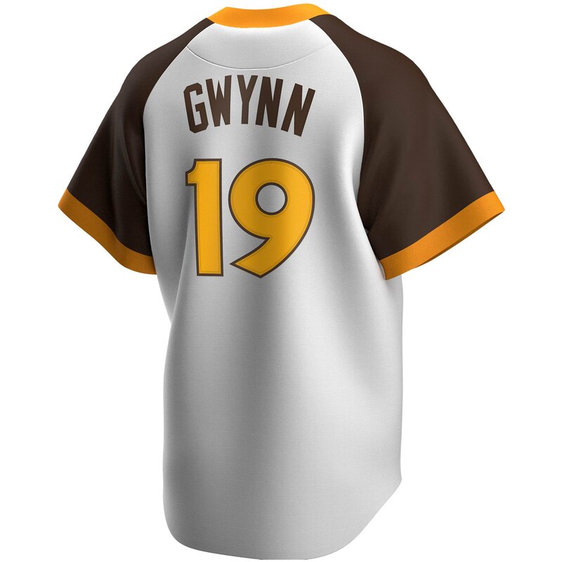 San Diego Padres Tony Gwynn White Nike V-Neck Home Cooperstown Collection Player Jersey
