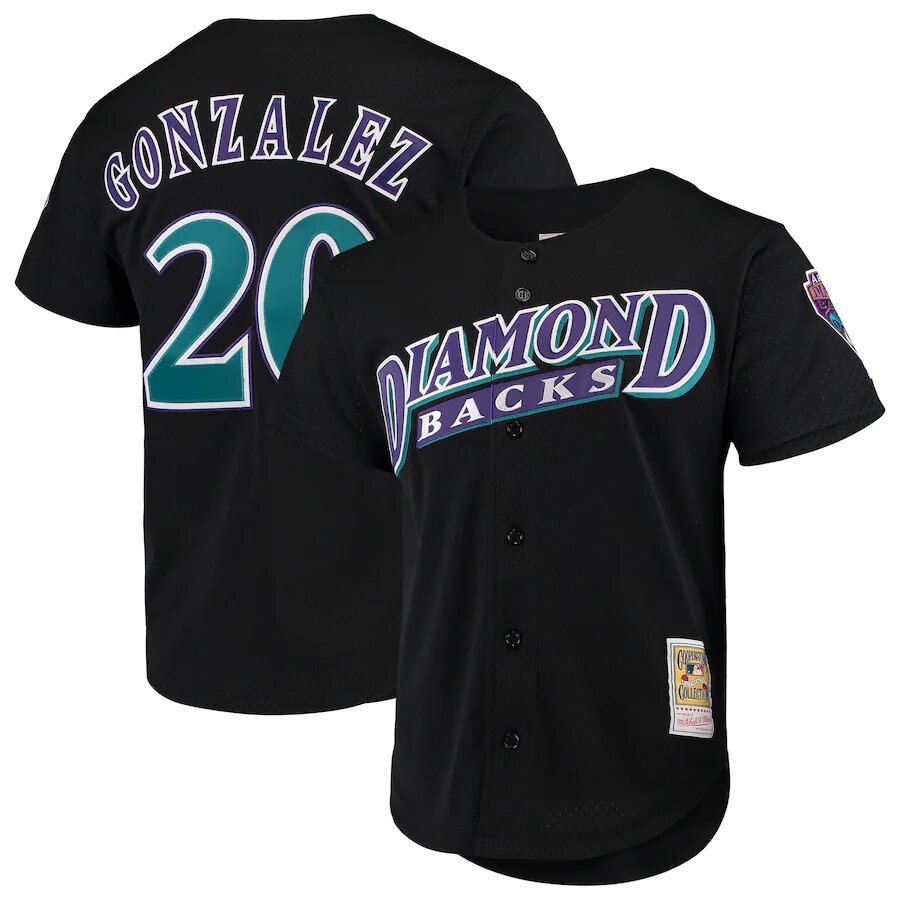 baseball100様　　確認用 Arizona Diamondbacks Luis Gonzalez Mitchell & Ness Black