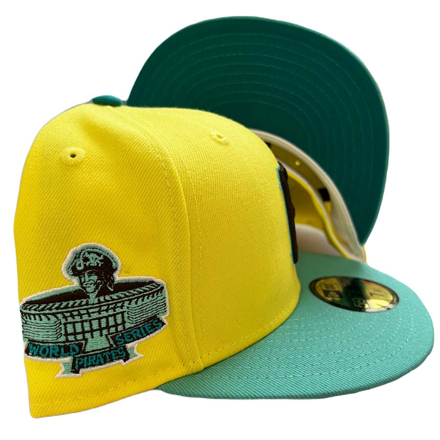 Pittsburgh Pirates Strain Pack Pineapple Express 1971 World Series Side Patch Teal UV 59FIFTY Fitted Hat