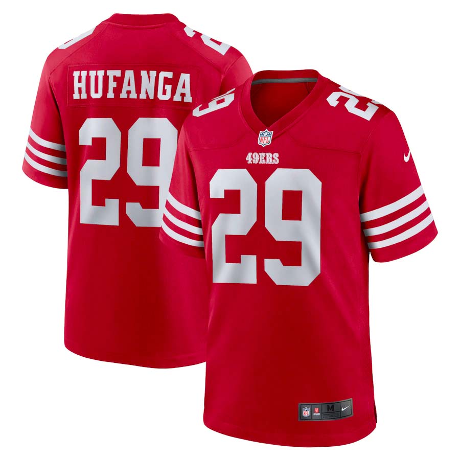 San Francisco 49ers Talanoa Hufanga Nike Red Game Jersey