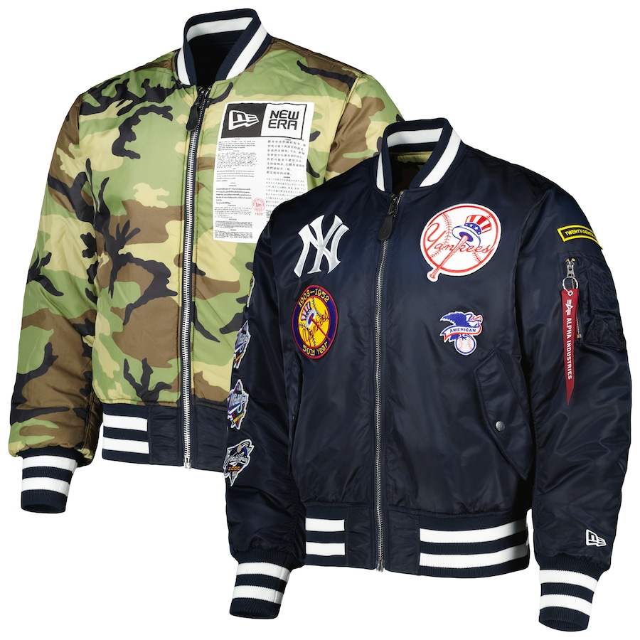 New York Yankees ボンバージャケット Bomber Blue New York Yankees 90s Jacket - Jacket Makers