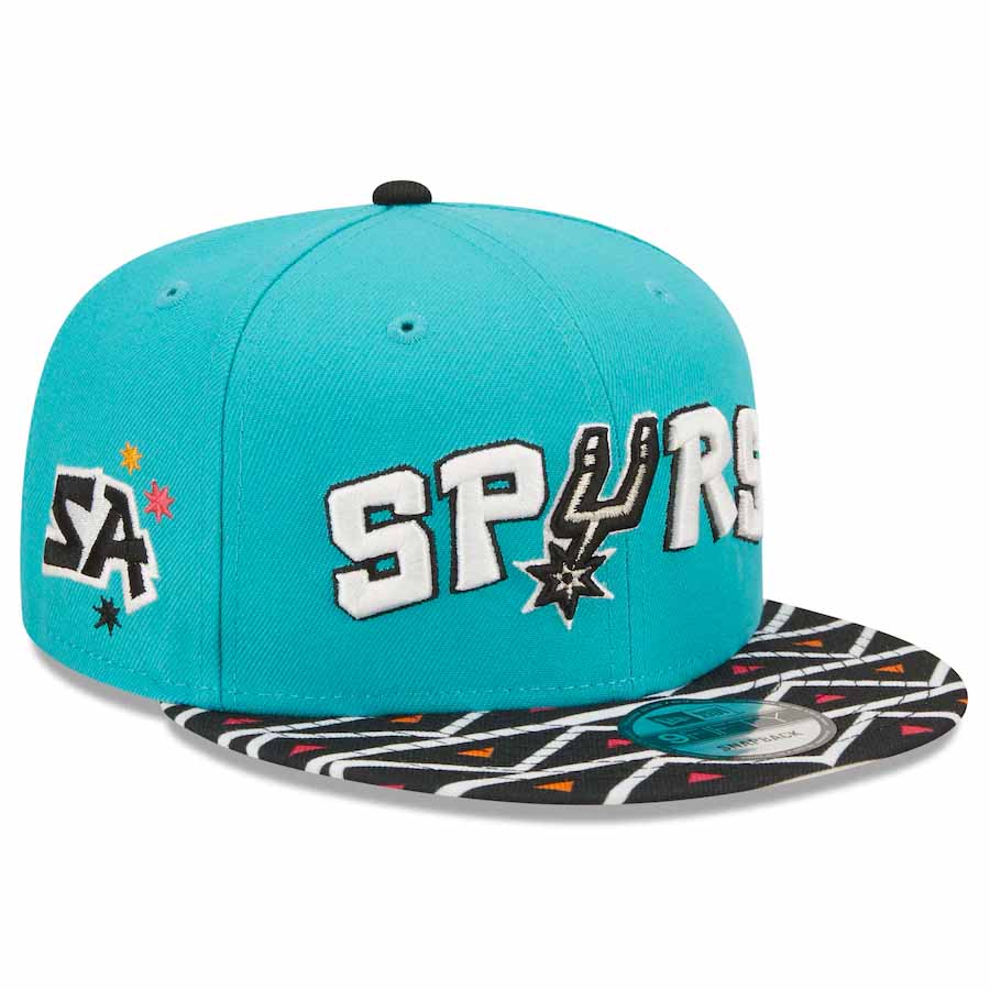 New Era 9Fifty San Antonio Spurs NBA Snapback Flat Brim Knit Cap Hat Unisex OS New Era San Antonio Spurs Vintage Logo 9FIFTY NBA Knit  main image 4